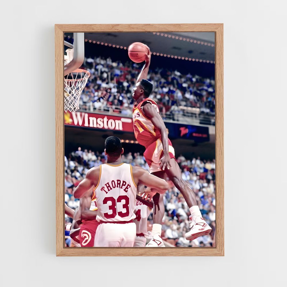 Poster Dominique en Vol – affiche Basketball (vue 4)